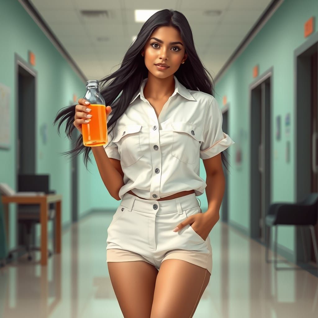 Confident Indian Woman Embracing Summer Vibes