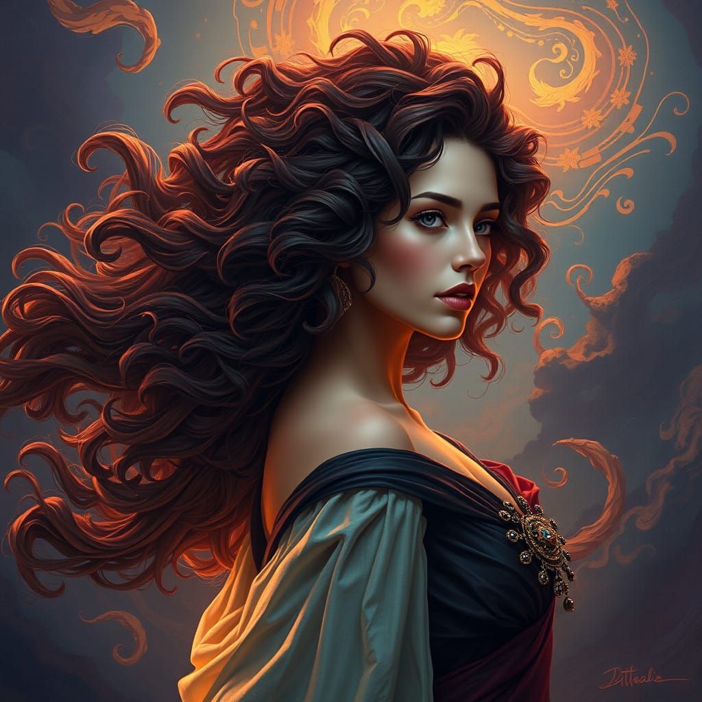 Ethereal Fantasy Goddess in Dreamlike Realm