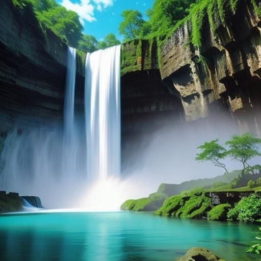 neat waterfall is it real nah its an illusion