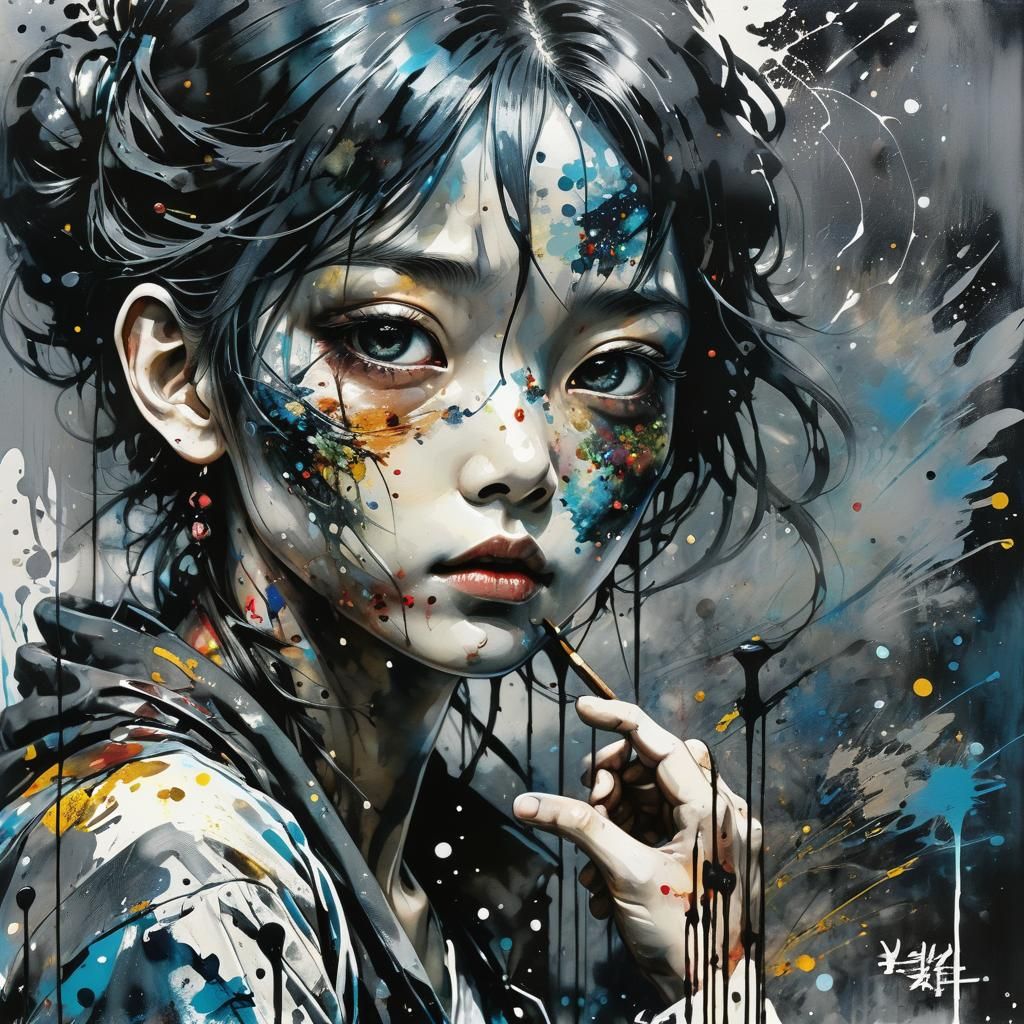 Dark Whimsical Fantasy Illustration with Astral Starlight