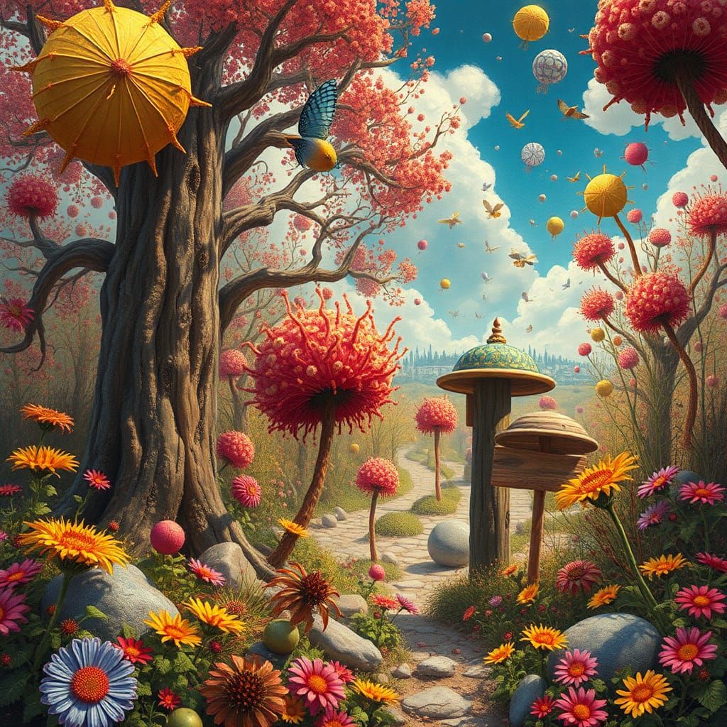 Surreal Annual Allergen March in Detailed Matte Painting