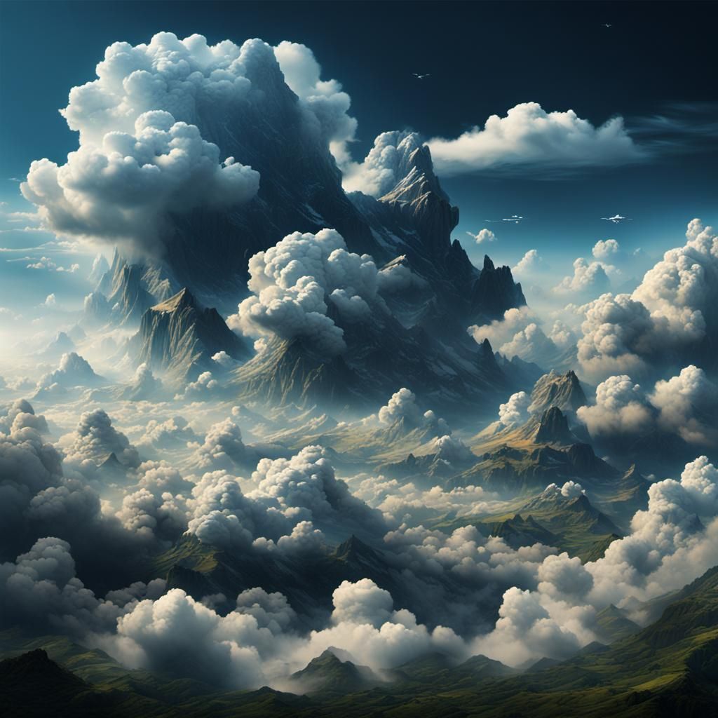 Epic Cloudscape: Heaven in Dramatic Digital Painting