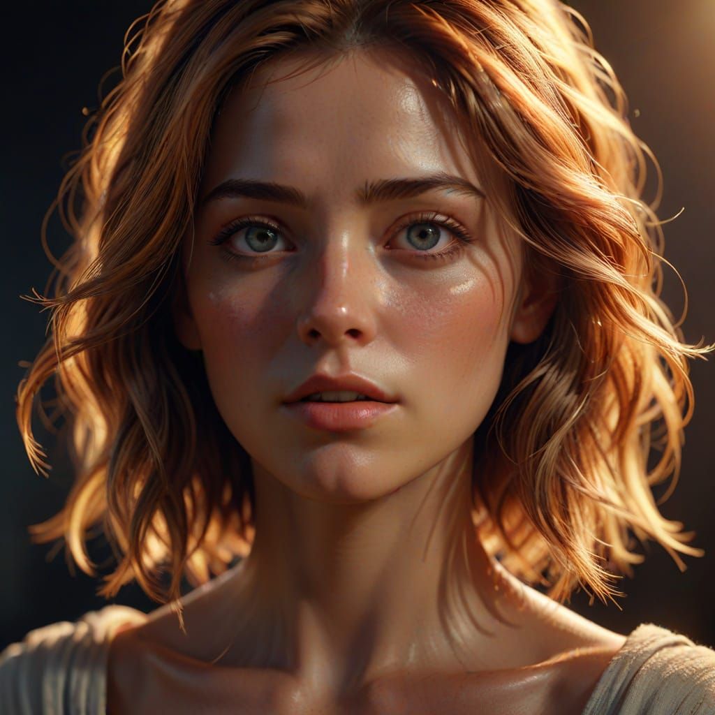 Hyper-Realistic Character Portrait in Digital Art