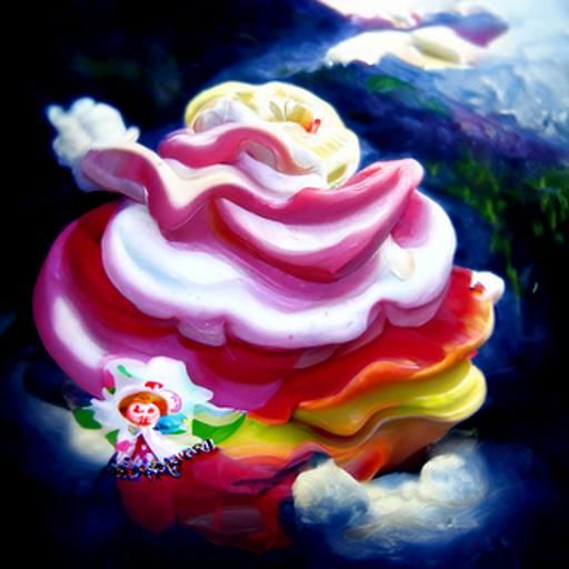 Strawberry Shortcake in a Divine Gouache Wonderland