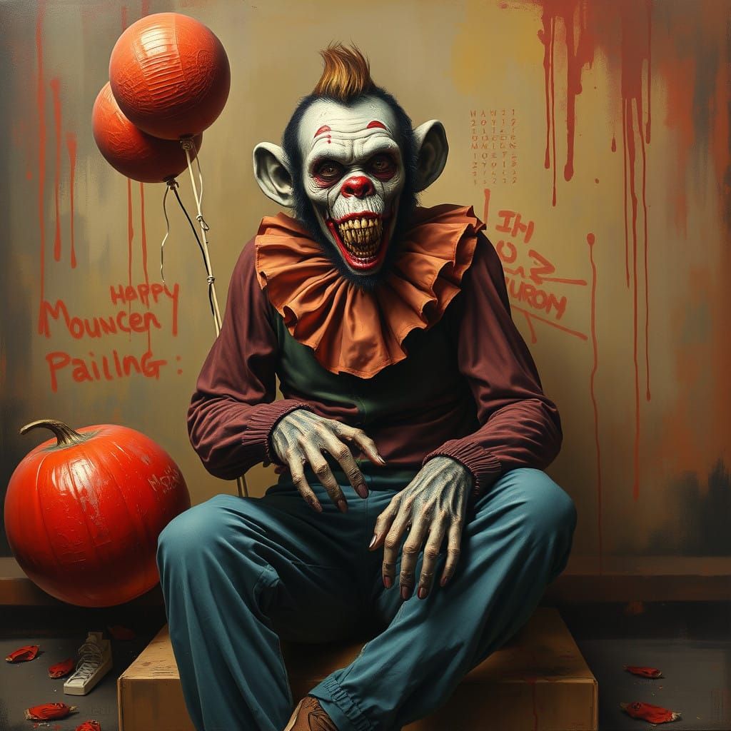 Vivid Chuck.U.Farley-Inspired Surrealism of Zombie Monkey Pa...