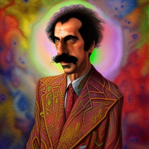 Detailed Portrait of Borat in Watercolor Style