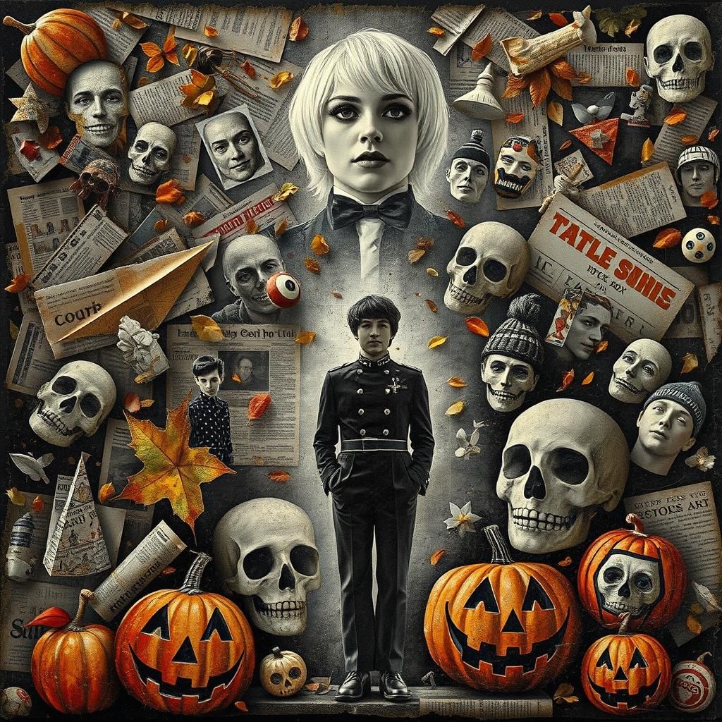 Photogram Collage of Autumnal Stage Persona in Dada Style