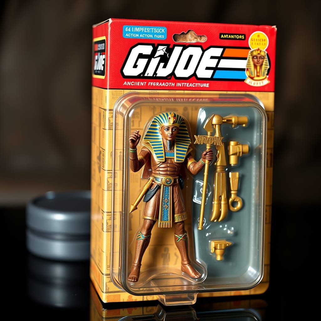 Vintage Egyptian Pharaoh Action Figure Box in Classic G.I. J...