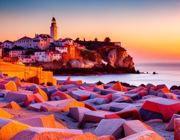 Futuristic Arboretum in Synthwave Style