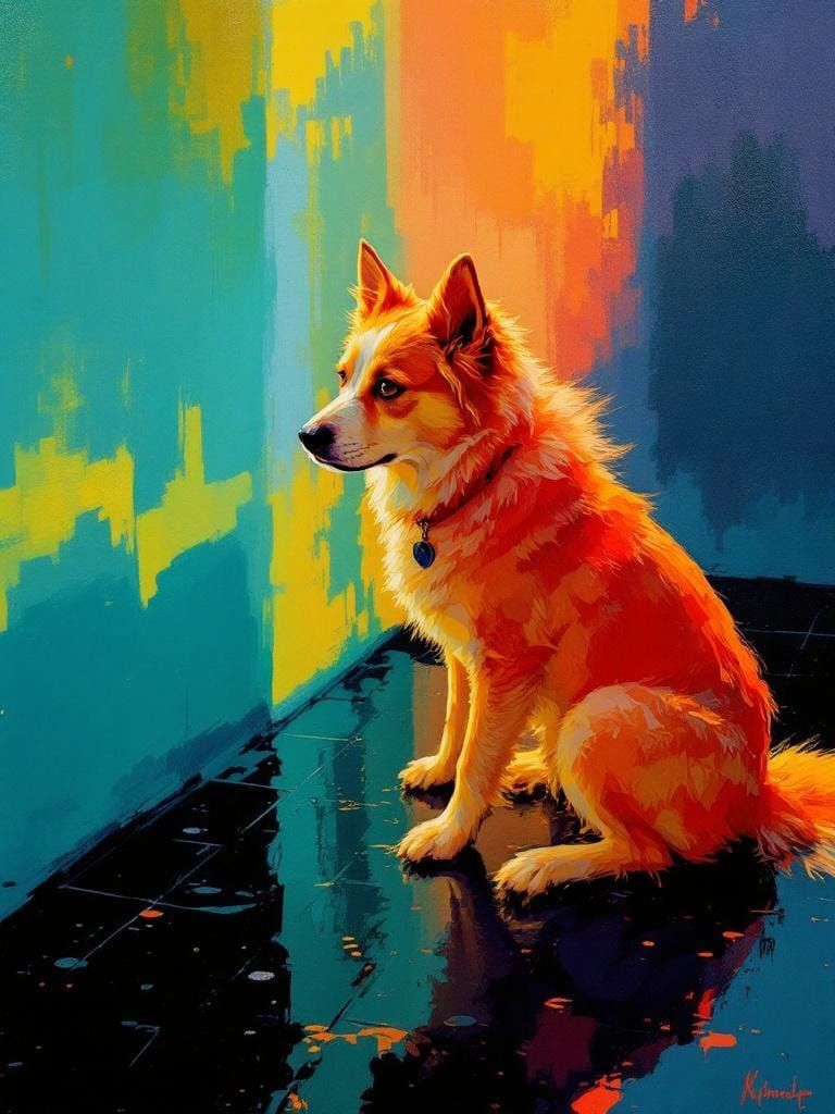 Dog in Sunlight: Film Noir Impression