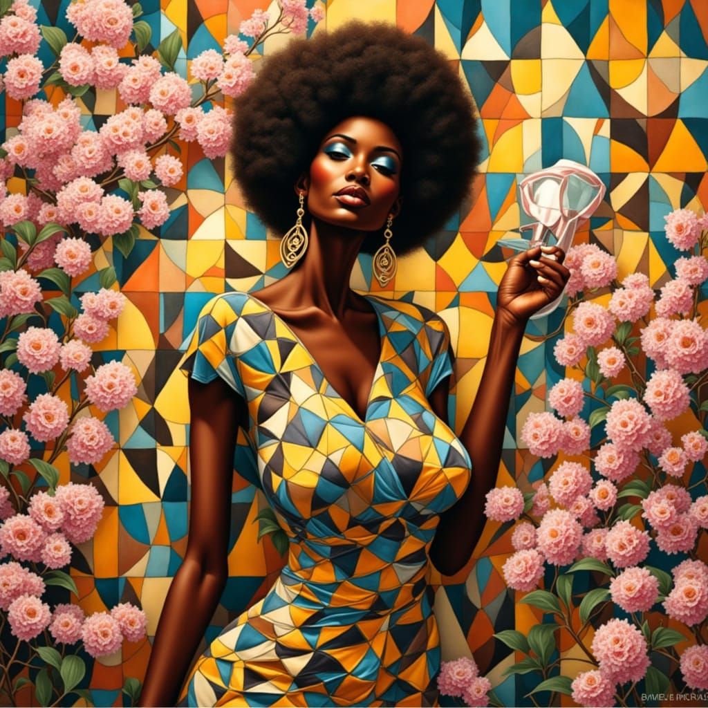 Black Woman Portrait in Dramatic Lighting