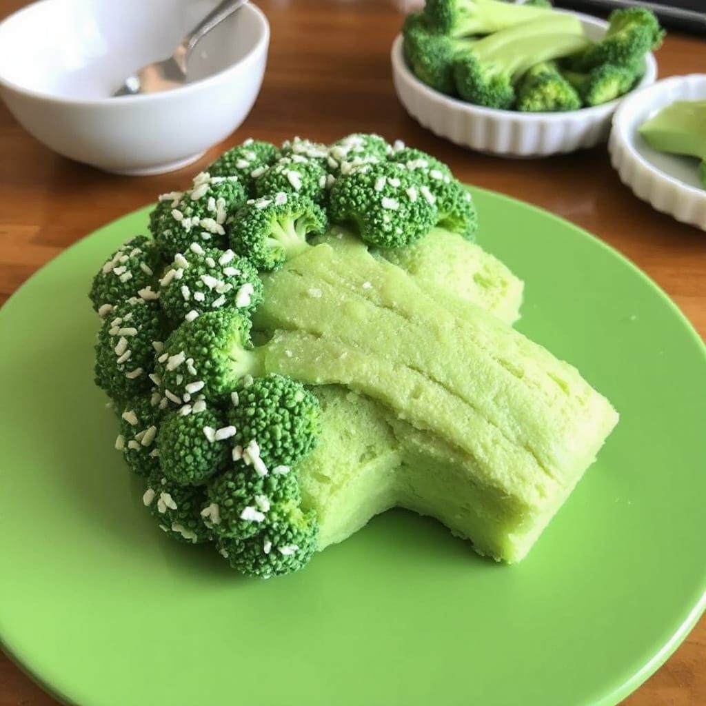 🥦 Broccoli shaped Broccoli flavour sponge cake