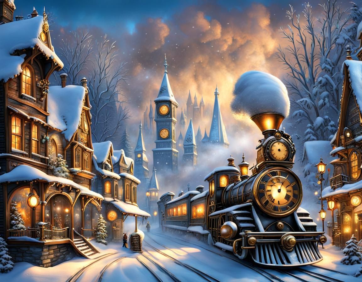 Steampunk winter wonderland