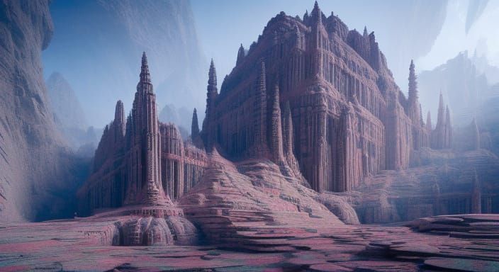 Steampunk Palace with Intricate Details and Vivid Colors