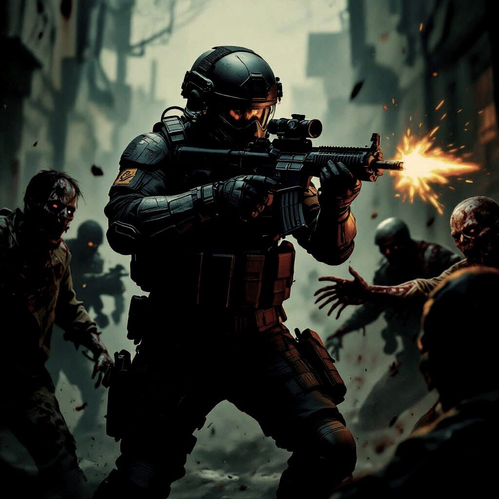 Zombie Horde Escape: Operative in Ballistic Armor