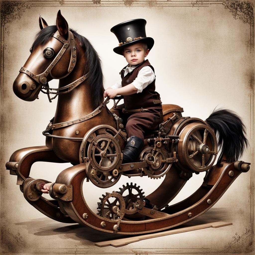 Steampunk Rocking Horse Ride: Child's Adventure