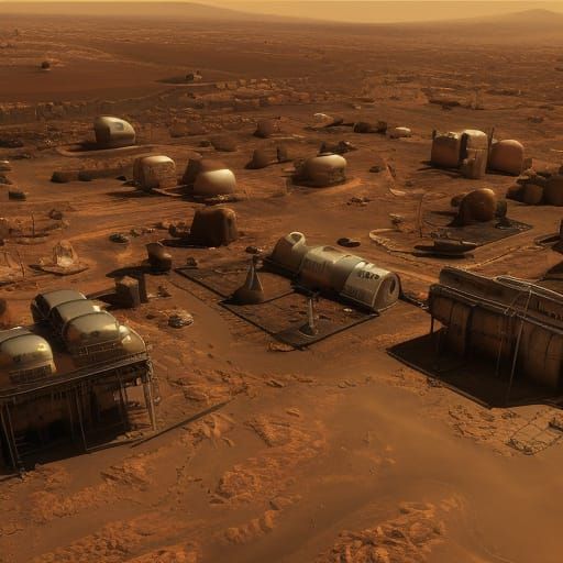 Diane City Near Mars: Digital Steampunk Art