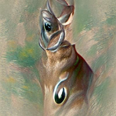 Majestic Buck Portrait in Forest Setting