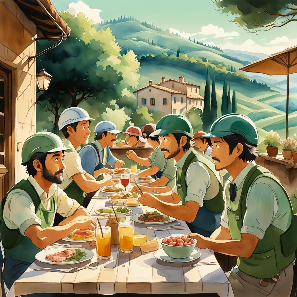 Geologists' Lunch: Studio Ghibli-Style Tuscan Trattoria