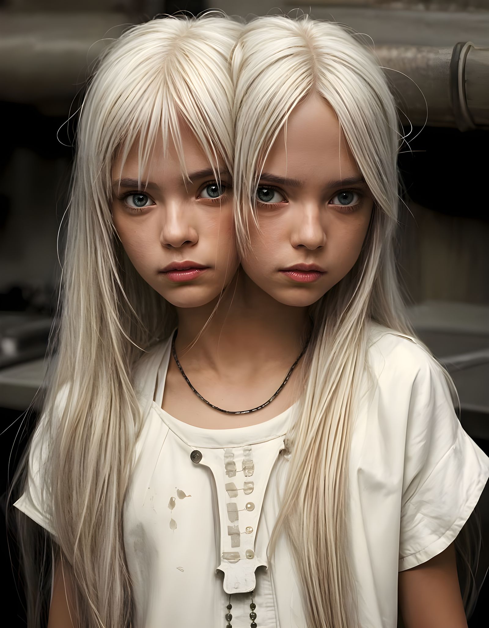 A Mischievous 2-Headed Girl Demands Attention in Cyberpunk S...