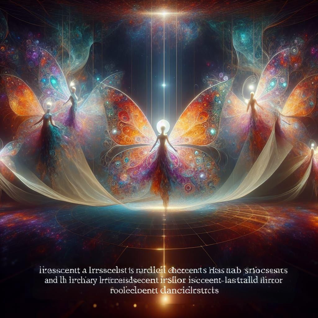 Abstract Iridescent Color Blend Design