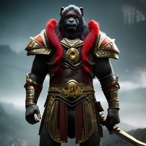 Evil Ape Warrior in Chinese Zodiac Style