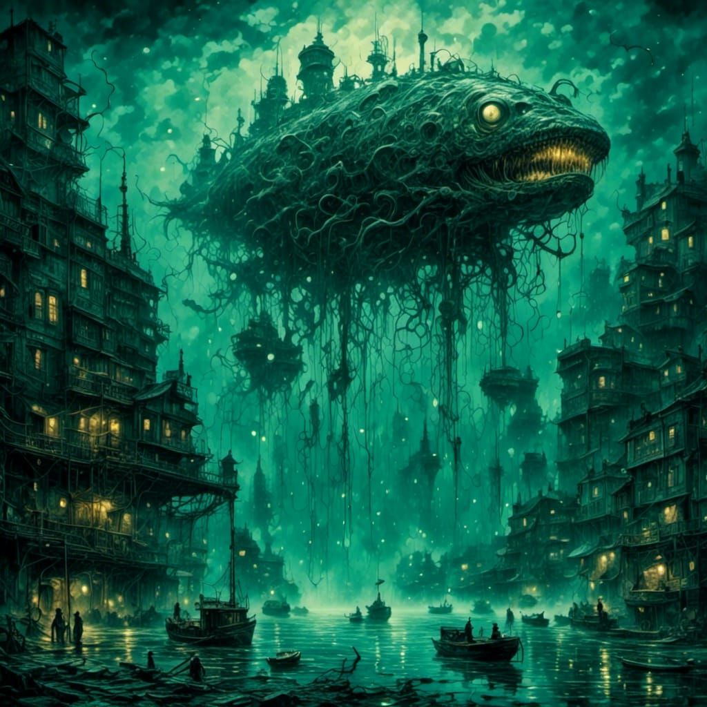 Horrifying Bioluminescent Deep-Sea Leviathan