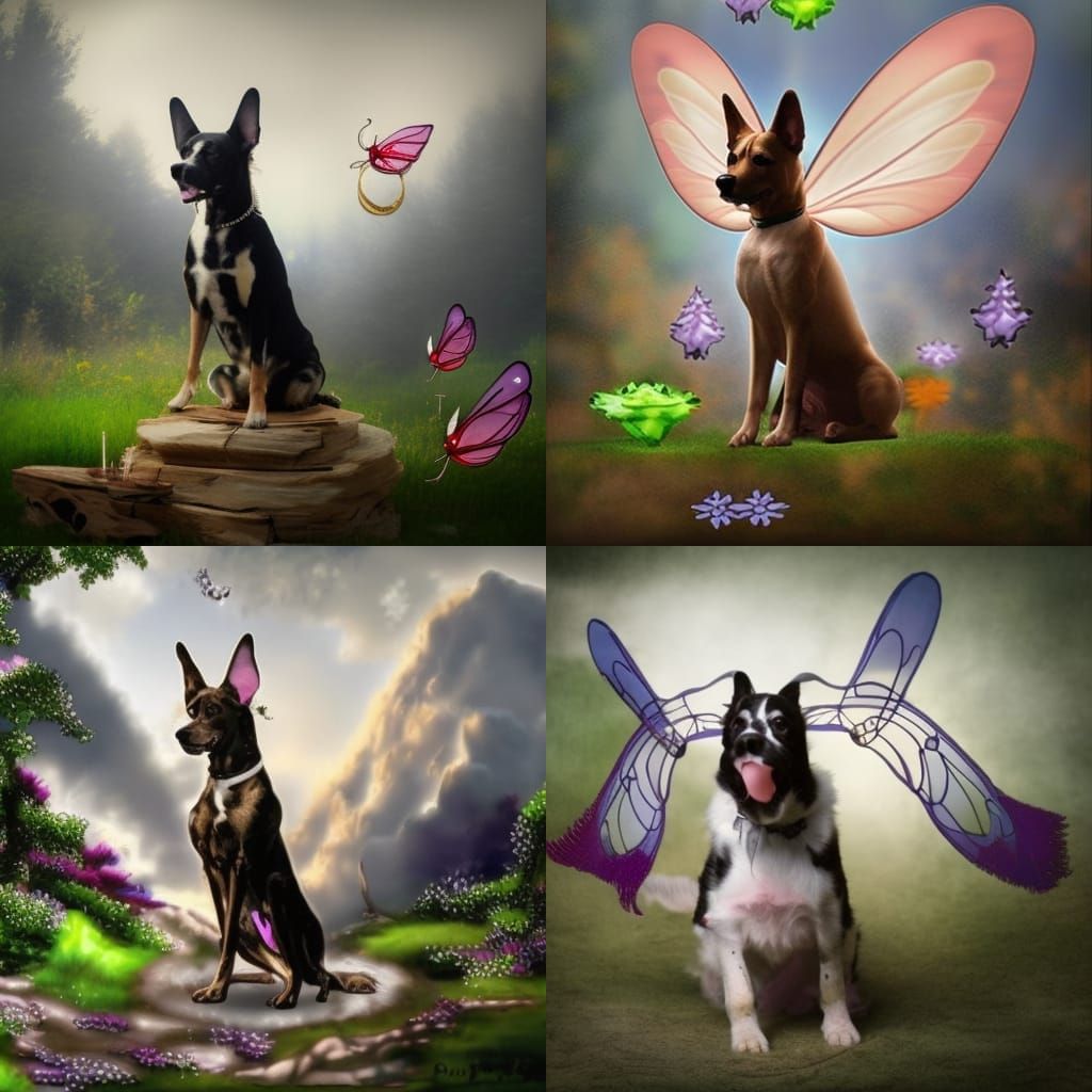 Dog Fairy Generated by AI