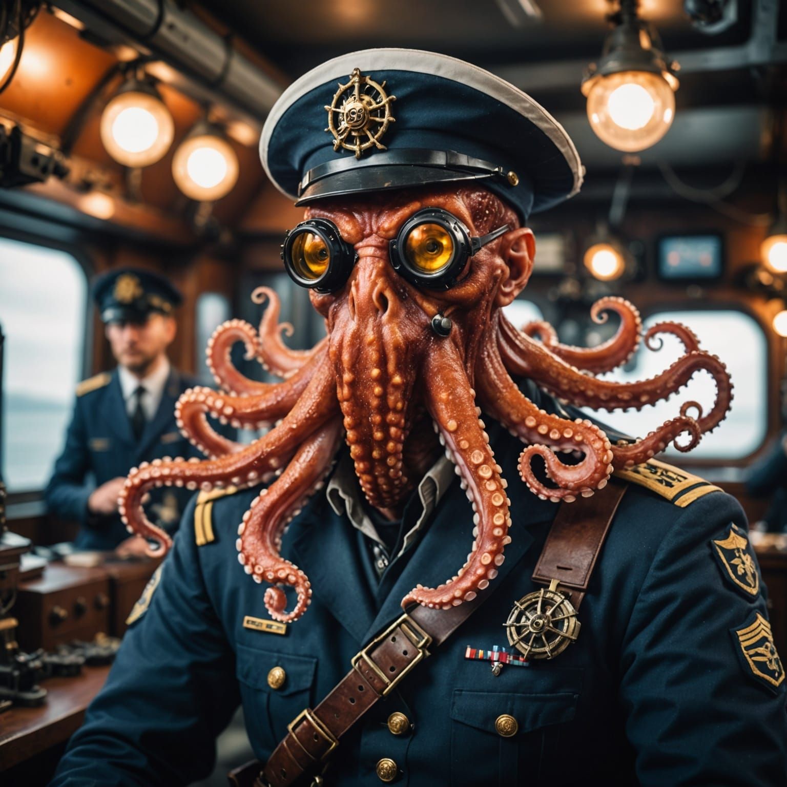 Octopus Pirate Quartermaster Coordinates Ship Raid