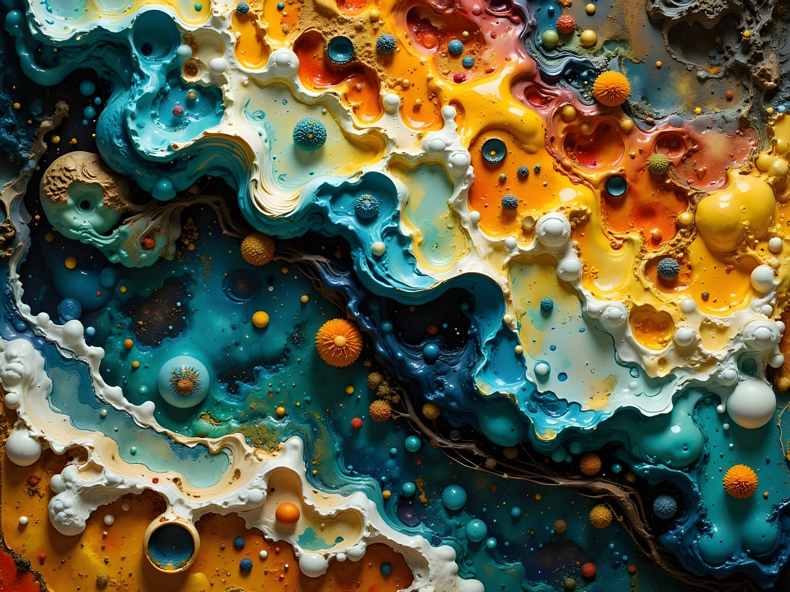 Smooth Wet Organic Surface Reflecting Light