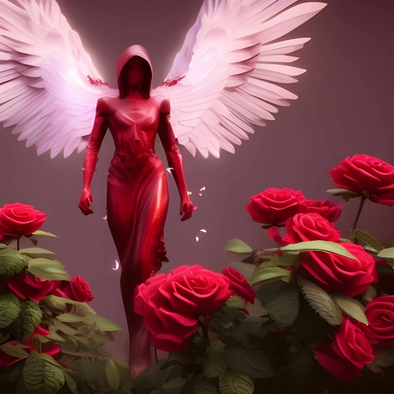 angel of roses