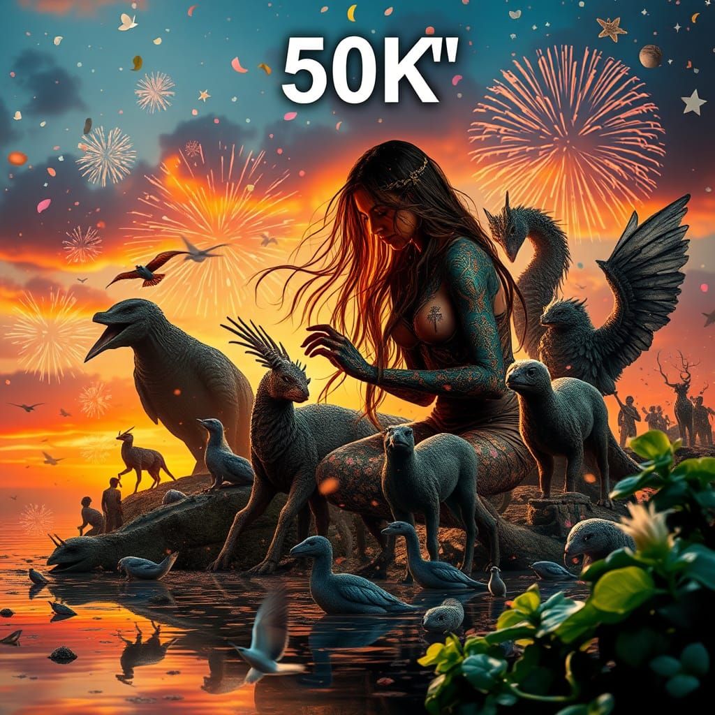 Spectacular Digital Collage of Celebration and Success