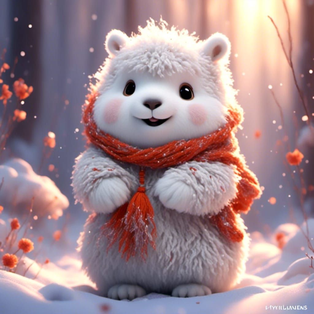 Cute Moomin Baby in Whimsical Illustration