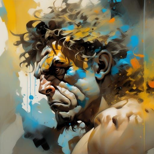 Greek Mythology Portrait in Oil Painting Style