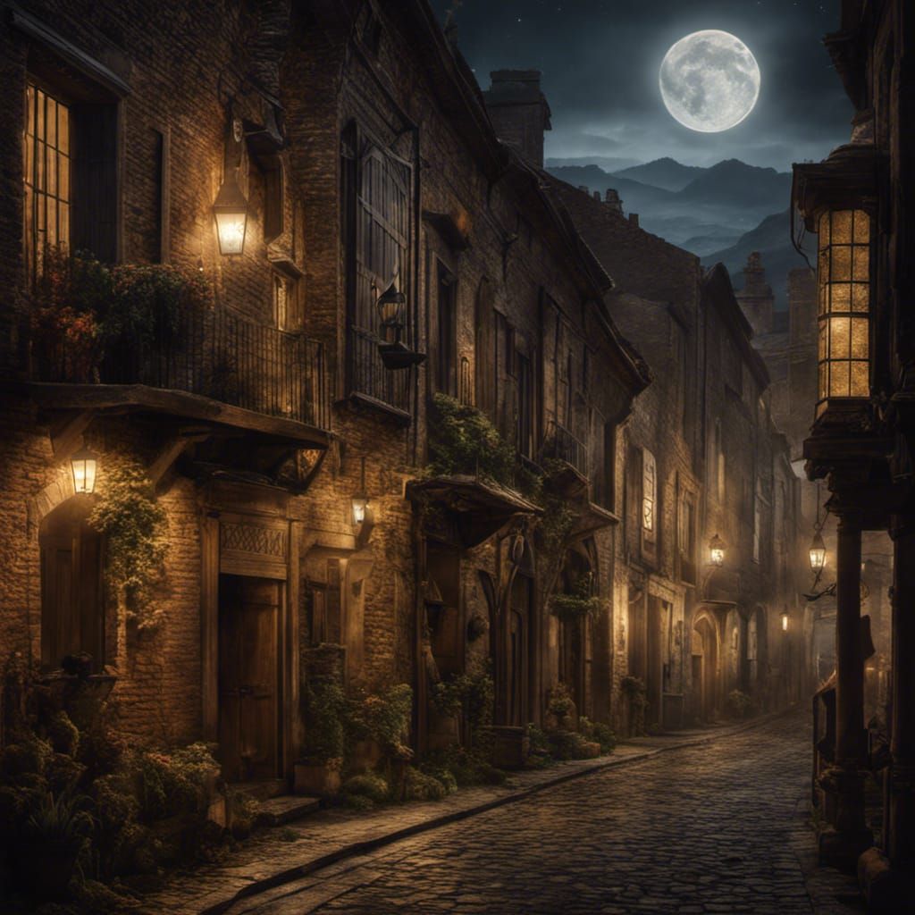 Small alley in London, 18th century