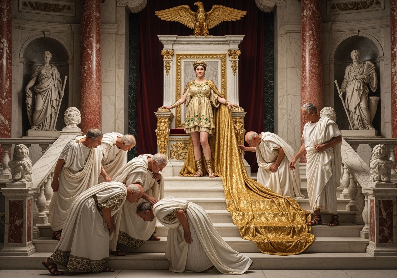 Empress Messalina on her Ornate Throne