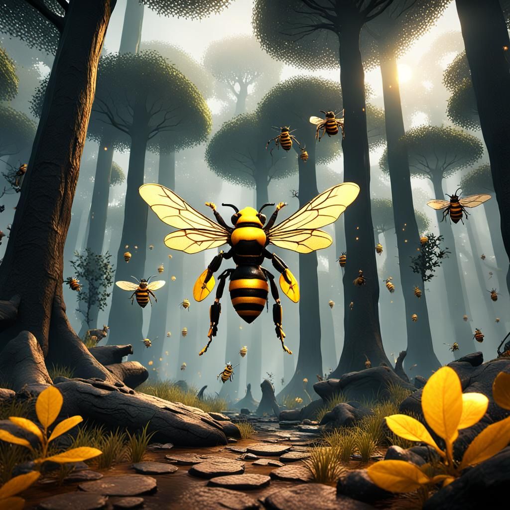 Wu-Tang Clan Warriors as Killer Bees in 3D