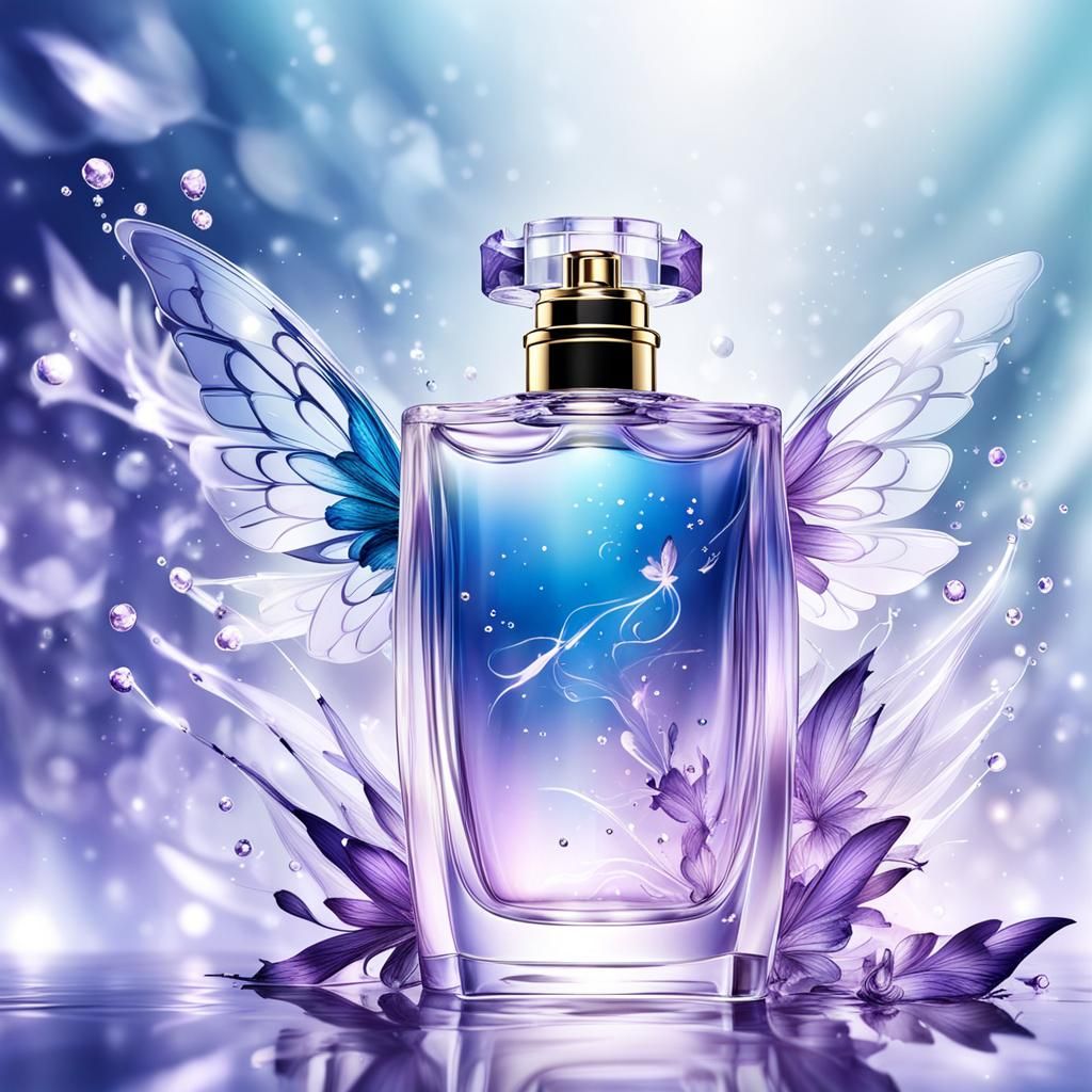 Ethereal Perfume Bottle with Fairy Wings