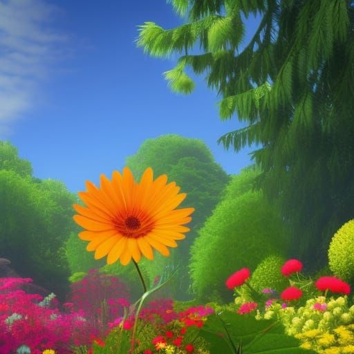 Anthropomorphic Flowers in Vibrant Digital Animation