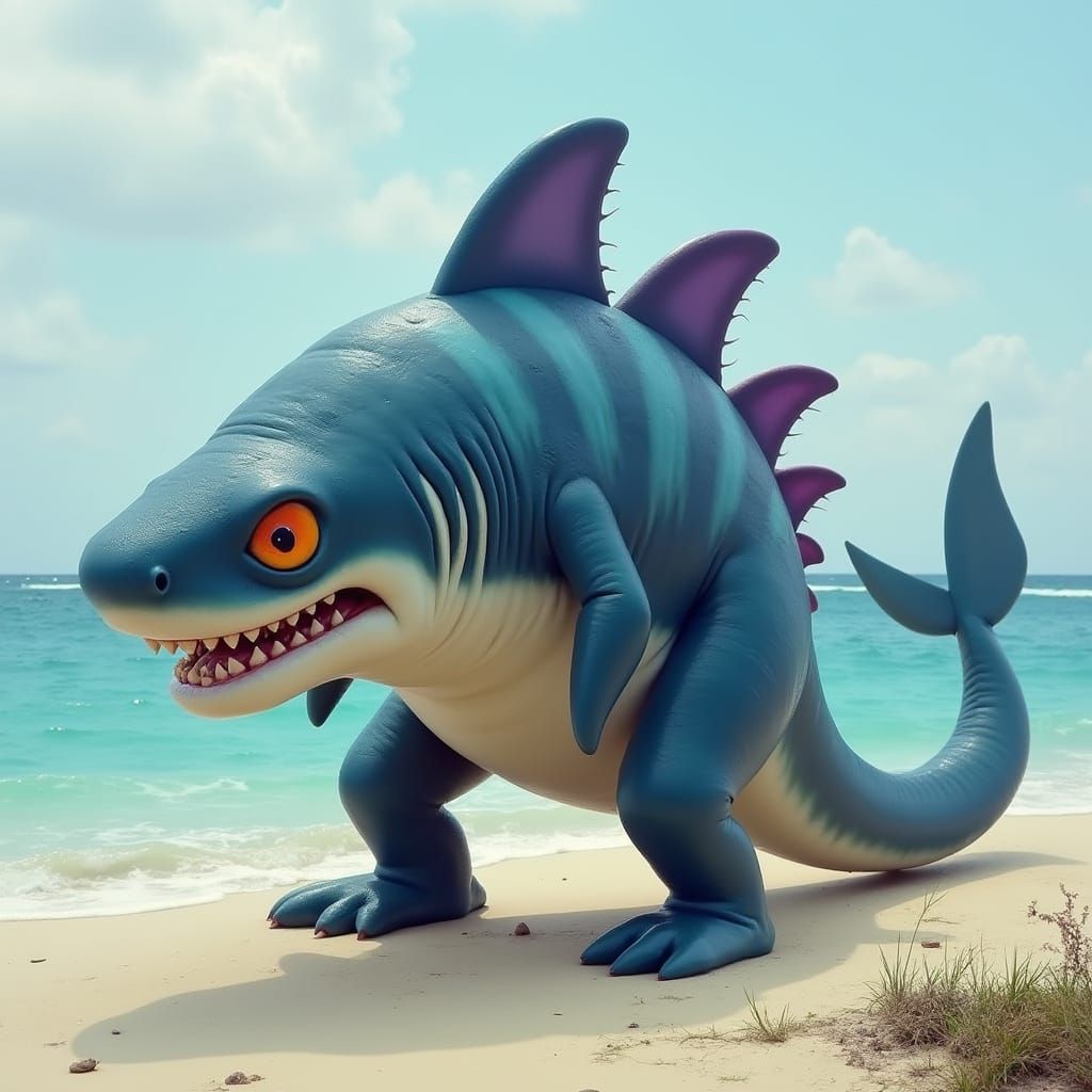 Strange Shark Creature on Shipwreck Island