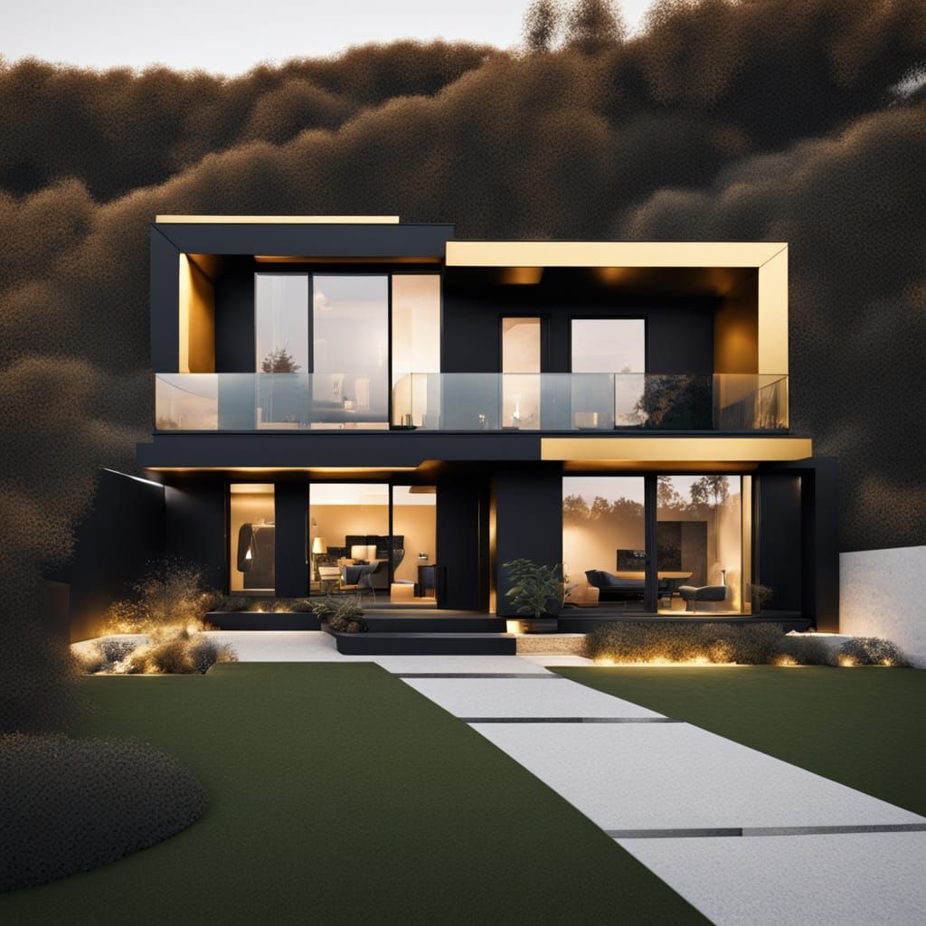 Luxurious Modern Abodes in Stark Black and Gold