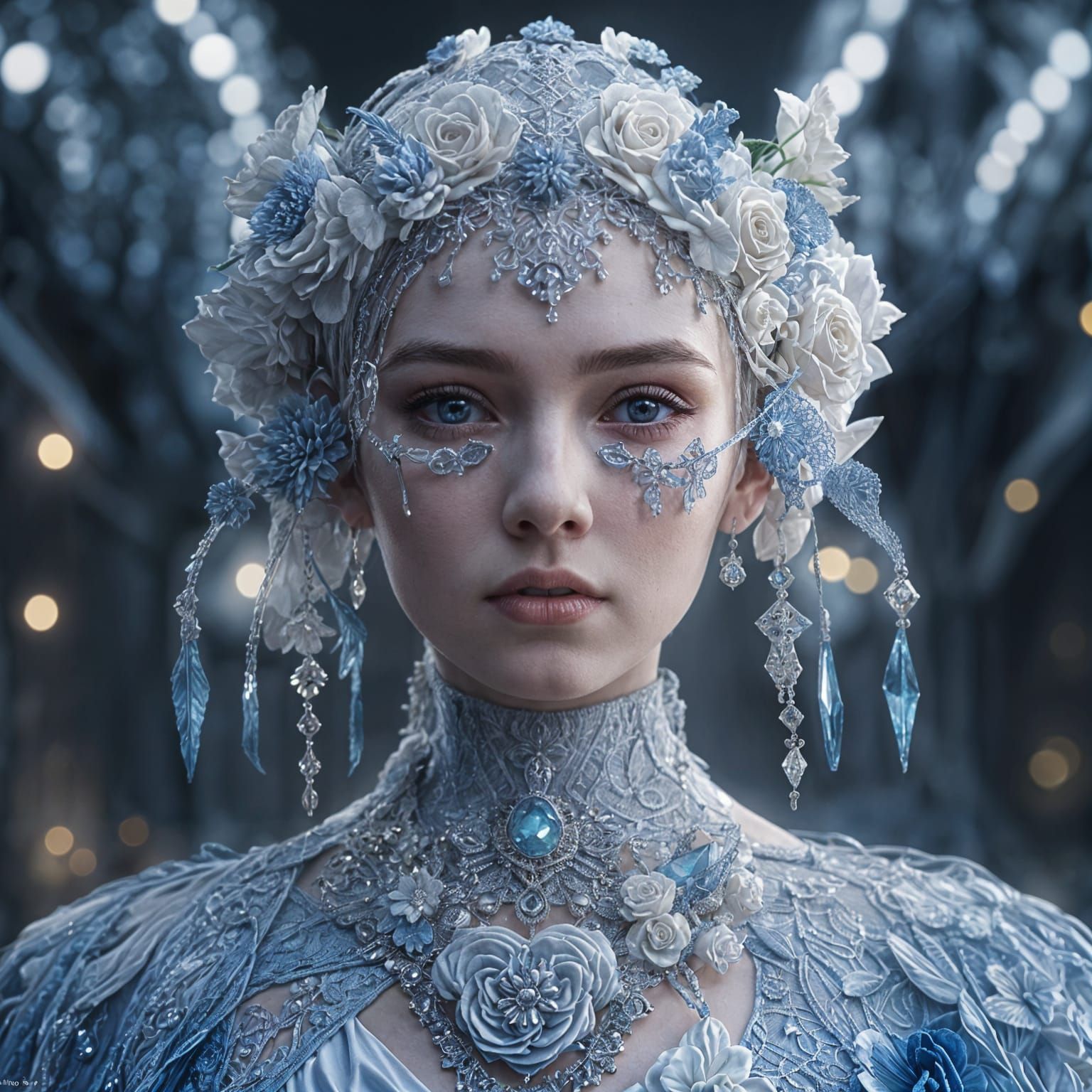 Ethereal Porcelain Beauty in Epic Cinematic Style
