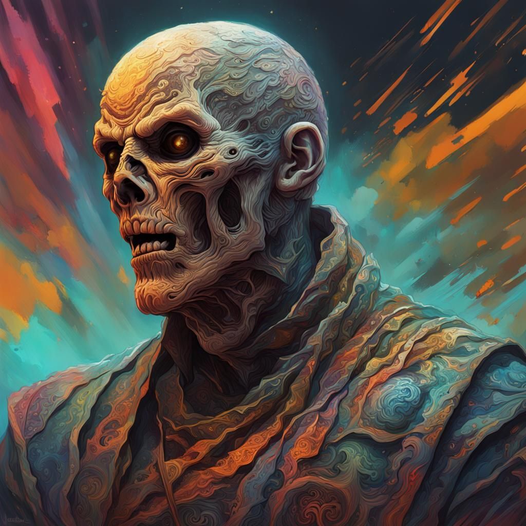 Hyperrealistic Ghost of a Past Self