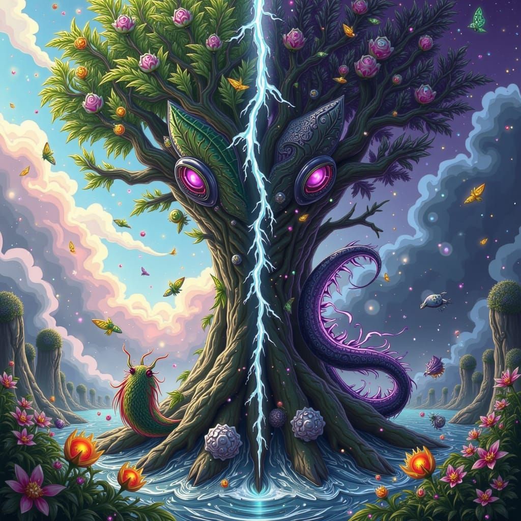 Whimsical World Split by Good and Evil