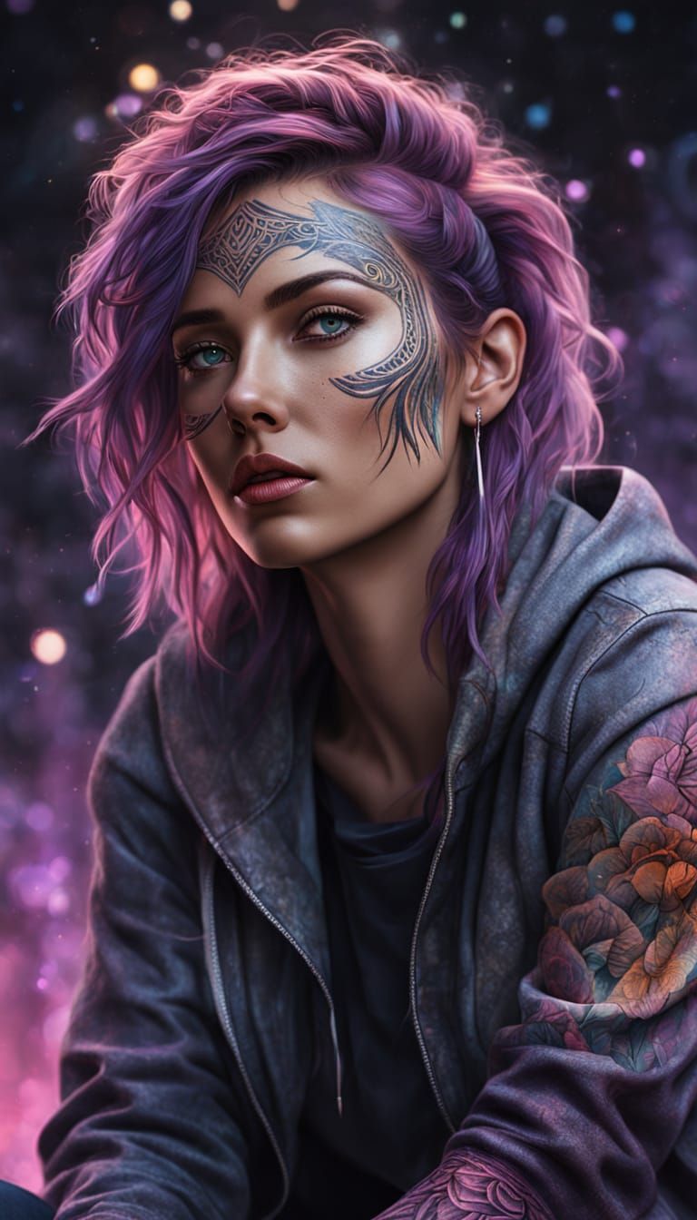Boho Goddess Radiates Tranquility in Hyper-Realistic Digital...