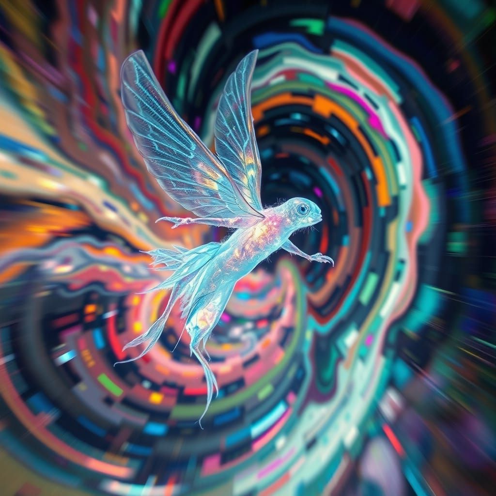 Cosmic Entity Trapped in Kaleidoscopic Vortex