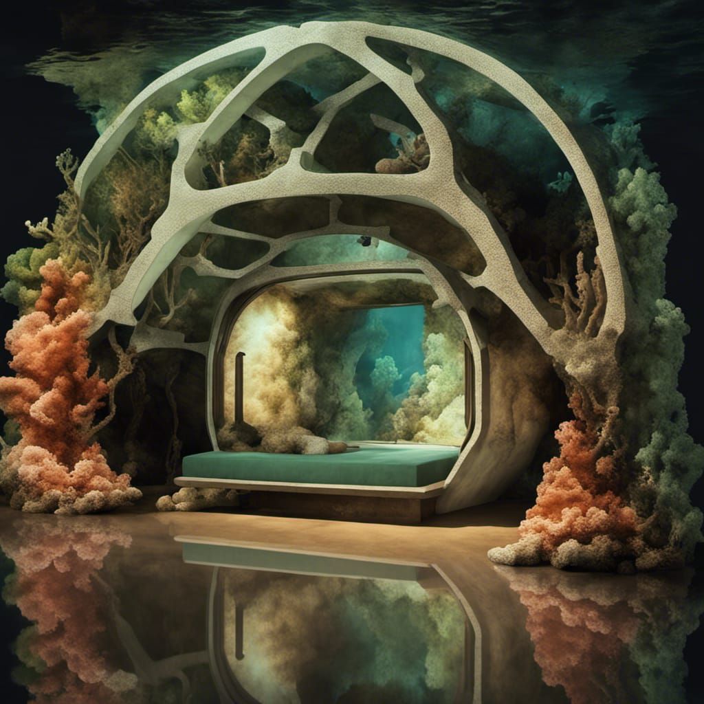 Organic Deepsea Shelter in Watercolor Style