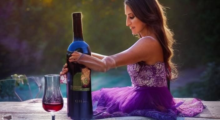 Blue Wine Collar Neck Adornment