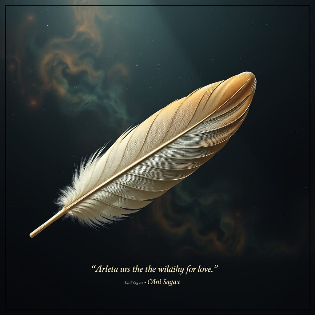 Gigantic Prehistoric Feather in Nebula Cosmos