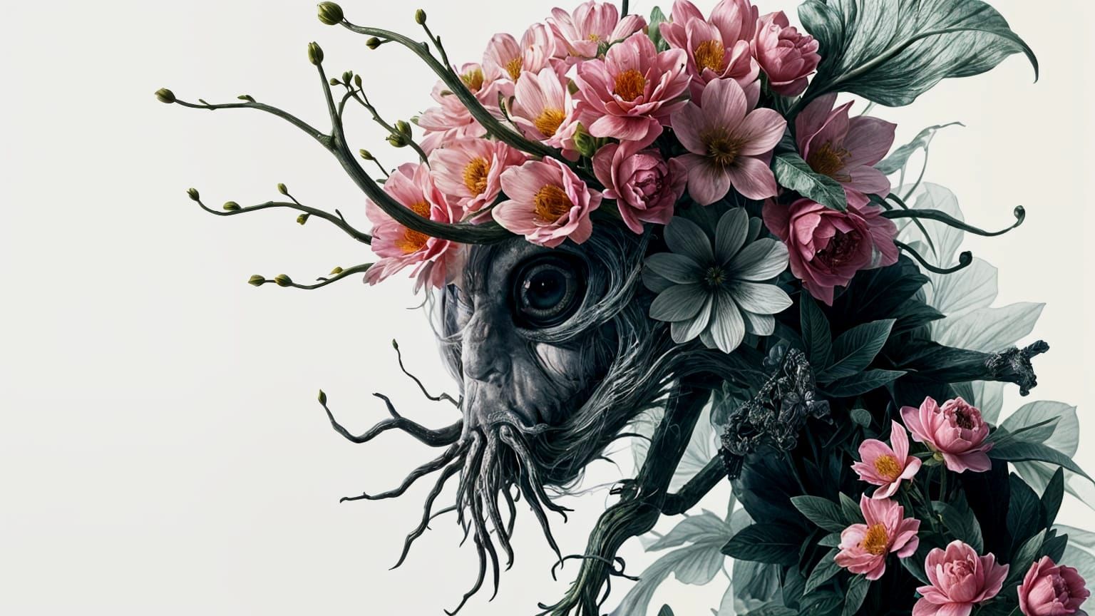 Ethereal Flower Monster Epic in Hypermaximalist Style